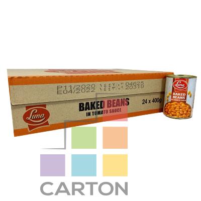 LUNA BAKED BEANS IN TOMATO SAUCE 24*400 GM